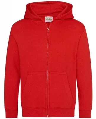 Produktbild von Awdis - Kapuzenpullover Mit Reißverschluss für Kinder LT2844 (152-158) (Feuerrot)