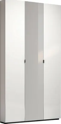 Immagine prodotto di Dmora Armadio Multiuso Grande Enza 19x200h cm Bianco, 3 Ante Anta con Specchio  Italy