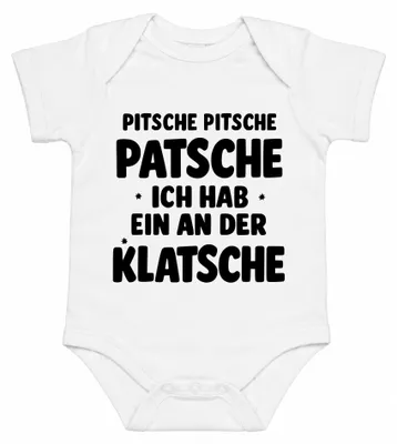 Obrázok produktu pre "Pitsche Pitsche Patsche, nechcem facku," zábavná darčeková myšlienka, ironický detský body, biela, veľkosť 0/3