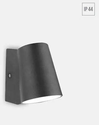 Obrázok produktu pre Nástenné svietidlo LED 6W, 4000K, IP44, čierna D: 76, Š: 120, V: 130