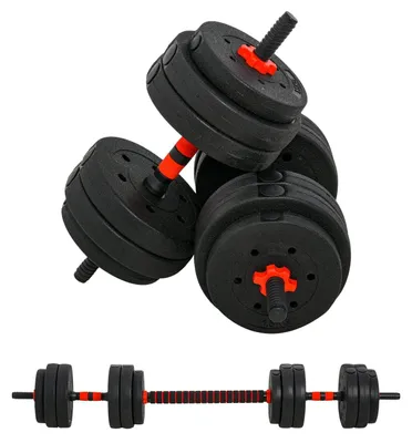 Produktbild von Verstellbare Hantelset 25Kg Professionelles Gewichtheben, Kurz- & Langhantel, Krafttraining Für Zuhause, Fitness