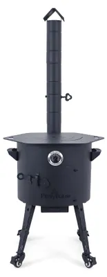 Produktbild von Feuerofen Utschak Ø 40 cm mit Abzugsrohr, für Kasan 12 L, Thermometer, Ofenplatte