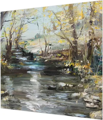 Produktbild von Wandtapete - Dekorative Tapete für Wohnzimmer - Tapetenfolie für Wanddekoration - 250x250 cm - Waldbach