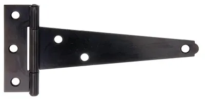 Produktbild von Alberts 865481 Kistenband, mit vernietetem Stift, schwarzer Tauchlack, Band: 125 mm, Scharnier: 22,5 mm, 25er Set