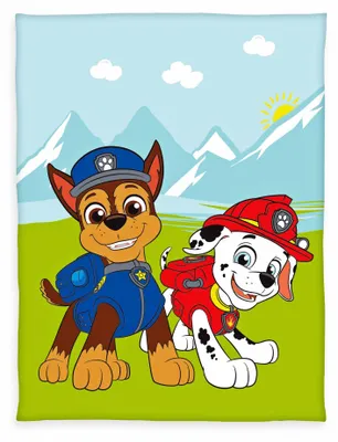 Produktbild von Herding Fleecedecke 130x170cm Paw Patrol Chase Marshall Berge Kuscheldecke Kinder Decke Fleece Bunt