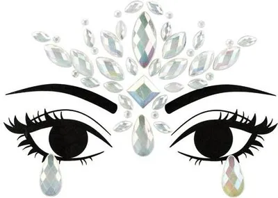 Image de Décoration du visage Cristaux phosphorescents 15 x 9 cm
