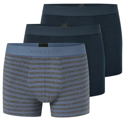 Produktbild von Schiesser 3er Pack 95/5 Baumwolle Retro Short / Pant Sportlicher Logo-Webgummibund, Bequeme Beinausschnitte und ohne störende Nähte, Elastische Single-Jersey-Qualität
