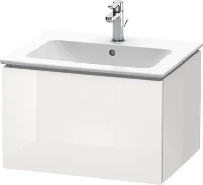 Produktbild von Waschtischunterbau L-CUBE 620x481x400mm weiß hochglanz weiß hochglanz