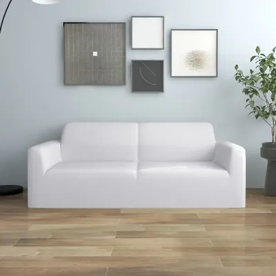 Produktbild von Stretch Sofahusse 2-Sitzer Weiß Polyester-Jersey , Hussen Design 2024