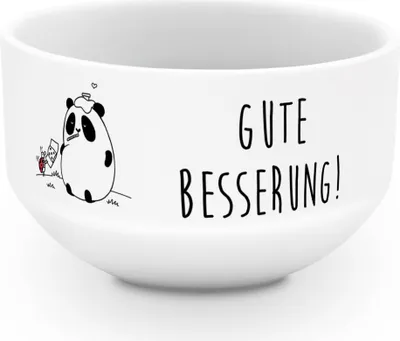 Produktbild von Mr. & Mrs. Panda schale Panda Gute Besserung - Weiß - Geschenk, Suppenschüssel, joghurtbowl, salatschälchen, suppenschale, Müslischale, Schüssel