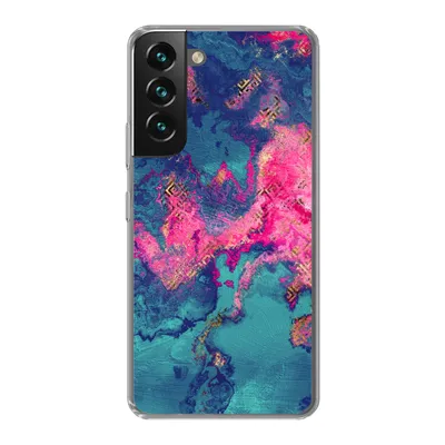Produktbild von MuchoWow® Handyhülle Schutzhülle Hülle für Samsung Galaxy S22 Plus Marmor - Farbe - Rosa - Blau Silikon Softcase Handy Hülle - Schutzabdeckung