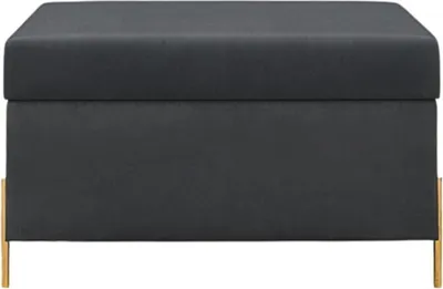 Produktbild von Borgo Polsterbank Mit Stauraum / Sitztruhe Mit Goldenen Beinen / Fussbank / 80 Cm / Grau