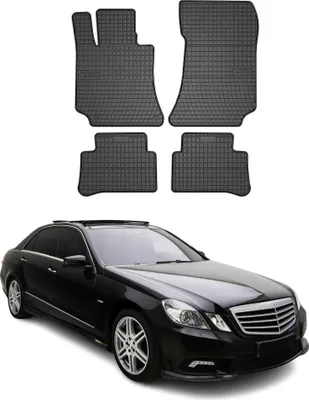 Image de Tapis de Sol pour Mercedes Classe E W212 2009-2016 Caoutchouc Noir