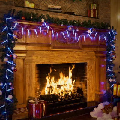 Produktbild von MONZANA® Lichterkette Weihnachten Winterbeleuchtung Außenlicht 5,5m mit 40 LED Eiszapfen
