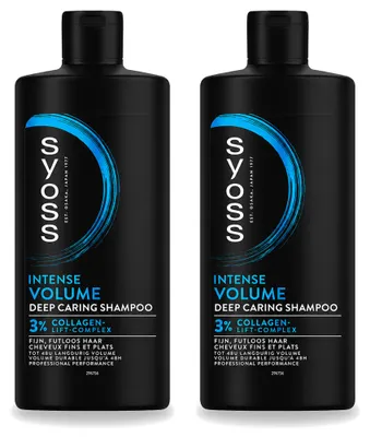 Immagine prodotto di 2 flaconi di shampoo volumizzante Syoss per capelli fini e senza volume - 440 ml ciascuno - confezione  - 2 pezzi
