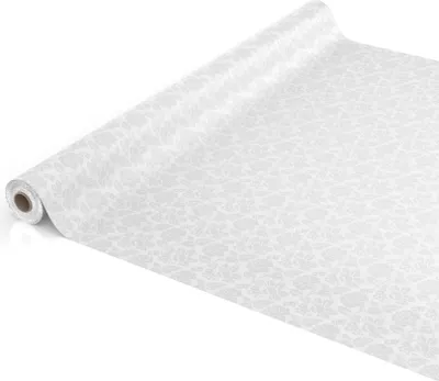 Produktbild von Tischdecke Wachstuch Blumen Weiß Robust Wasserabweisend Breite 140 cm Länge 2000 cm