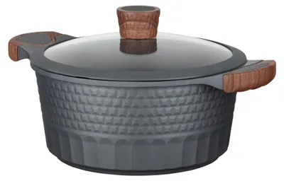 Produktbild von Resto Kitchenware Capella, 4,6 l, Rund, Schwarz, Holz, Aluminium, Schwarz, Holz, Aluminium, Holz