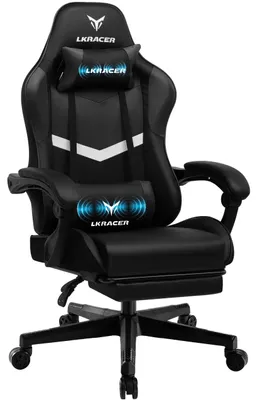 Obrázek produktu pro Herní židle, ergonomický design, nastavitelné područky, černá