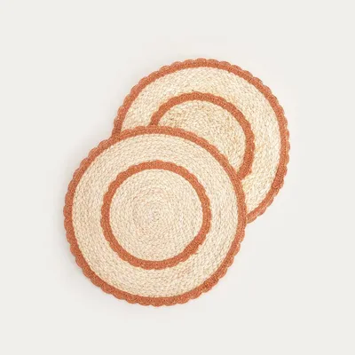 Produktbild von HOMLA MAIZO Tischsets mit Karamell-Muster, 2er-Set. 38 cm
