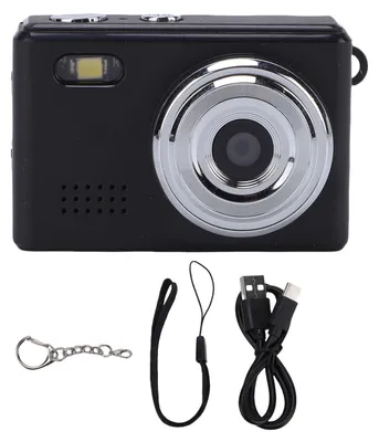 Obrázek produktu pro Digitální fotoaparát na klíče 1080p HD, 2 MP, výdrž baterie 100 minut, přenosná malá videokamera s poutkem na ruku pro studenty, černá