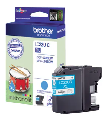 Immagine prodotto di BROTHER LC-22UCBP 1200Seiten Ciano Tintenpatrone (LC22UCBP)