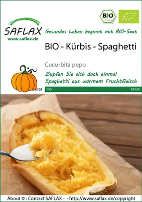 Productafbeelding van SAFLAX - - Pompoen - Spaghetti - 5 zaden - Cucurbita pepo