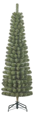 Produktbild von Black Box Trees Charlton Schlanker Weihnachtsbaum - Weihnachtsdeko für Wohnzimmer und Flur - Weihnachten Baum mit Scharnierkonstruktion für Schnellen Aufbau - H215 x Ø56 cm - Grün