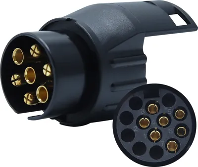 Produktbild von CCLIFE 7 auf 13 polig Adapter Stecker, Universal für Anhänger 12 V Stromversorgung für KFZ Anhänger, Fahrradhänger, Hänger Adapter Stecker