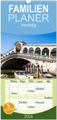 Produktbild von Familienplaner 2026 - Venedig mit 5 Spalten (Wandkalender, 21 x 45 cm) CALVENDO