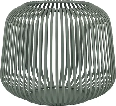 A green lantern with a slatted design.