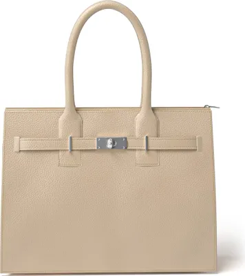 Zdjęcie produktu dla Damska torebka typu "crossbody" wykonana z naturalnej skóry – wyprodukowana we Włoszech, model 30636, kolor beżowy