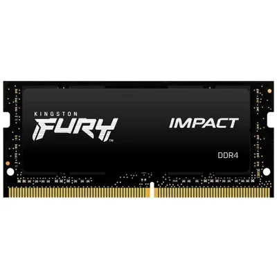 Produktbild von Kingston FURY Impact - DDR4 - Modul - 16 GB - SO DIMM 260-PIN - 3200 MHz / PC4-25600 - CL20 - 1.2 V - ungepuffert - non-ECC - Schwarz