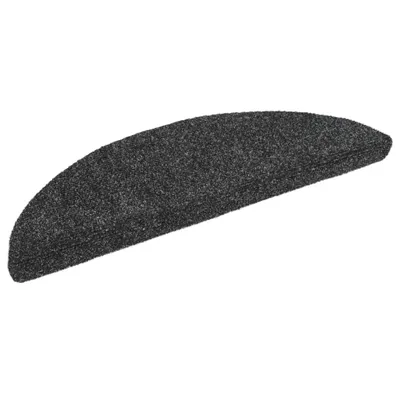 Immagine prodotto di Tappetini per scale autoadesivi 10 pz 56x17x3 cm Grigio scuro semicircolari