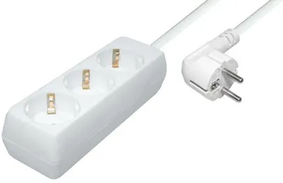 Produktbild von Hapena Tischsteckdose 3-fach 47011 STD 331 weiß 3m Zuleitung
