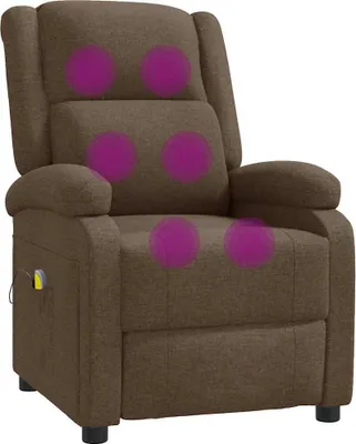 Produktbild von vidaXL Massagesessel Braun Stoff