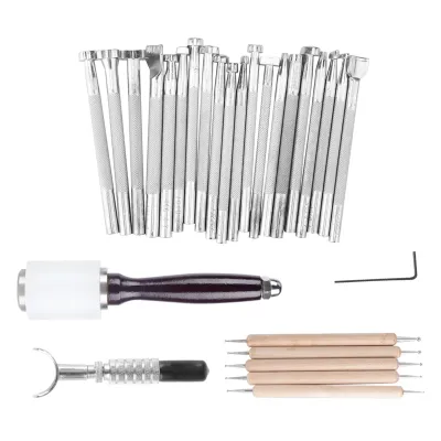 Produktbild von Lederwerkzeug,Lederhandwerk Werkzeug,Lederstempel Werkzeug,Lederhandwerk Werkzeugsatz,Lederarbeitswerkzeug,Lederhandwerkzeuge