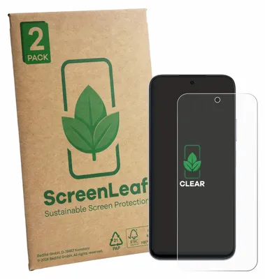Produktbild von 2x ScreenLeaf Schutzfolie für Oppo K14x 5G nachhaltiger Displayschutz Display Schutz Folie Klar Transparent