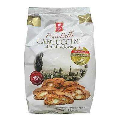 Image de Prato Belli Cantuccini Biscuits toscans aux amandes en vrac 1000g