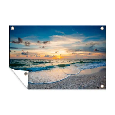 Obrázek produktu pro MuchoWow® Zahradní plakáty - Pláž - moře - západ slunce - 120x180 cm - Zahradní dekorace