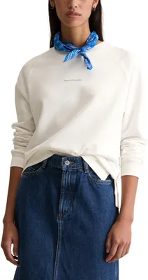 Produktbild von Marc OߴPolo Denim Damen Sweatshirt aus Baumwolle mit Raglanärmeln, Beige (Ch