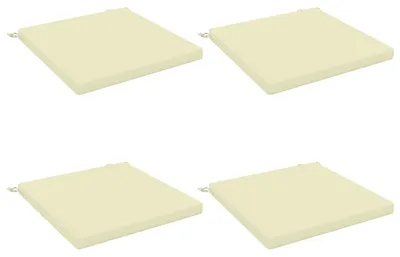 Imagen del producto de Cojines para asiento, juego de 4 unidades, 100% poliéster, color crema