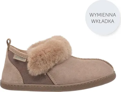 Produktbild von Vanuba Karayaka Lammfell Hausschuhe Damen Schuhe - Badelatschen Damen Hausschuhe - Leder Wolle Pantoffeln Damen - Bequeme Schuhe Damen Lammfell-Hausschuhe - 40 EU Leder Harz Beige Beige