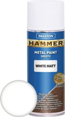 Produktbild von Sprühlack Maston Hammer Metallschutz matt weiss 400 ml