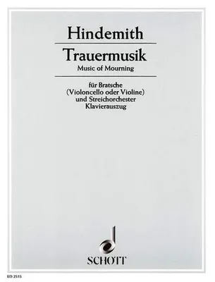 Obrázok produktu pre Trauermusik für Streichorchester mit Solobratsche