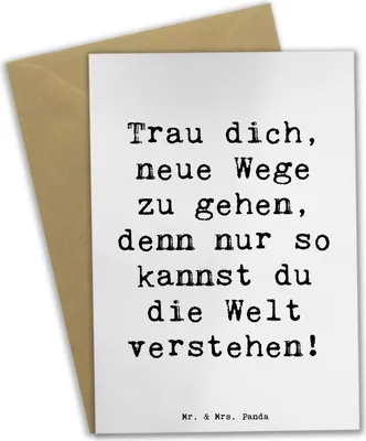 Produktbild von Mr. & Mrs. Panda babykarte Spruch Unbekannte Orte erkunden - Weiß - Geschenk, Entdeckungsfreude, einladungskarten, Mutmacher, Vertrauem, Abenteuerreise, neue Erfahrungen
