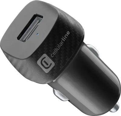 Produktbild von Cellularline USB Car Charger 12W, Auto, Zigarettenanzünder, Schwarz