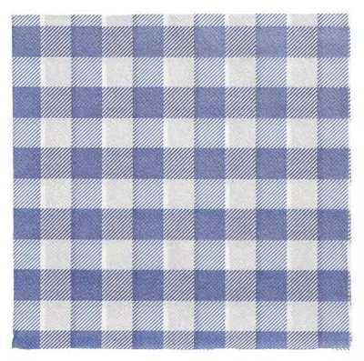 Produktbild von Papstar Servietten, 1-lagig 1/4-Falz 33 x 33 cm blau/weiß "Vichy Karo" 10 x 100 Stück