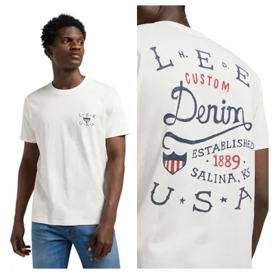 Produktbild von Lee | Essential Graphic Tee Regular White Herren T-Shirt Größe S