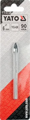 Produktbild von Yato YT-3726, Bohrer, Glasbohrer-Bit, 6 mm, 70 mm, Keramik, Glas, Kohlenstoffstahl