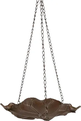 Produktbild von Vogeltränke Vogelbad hängend Eisen Braun H 66,5 cm